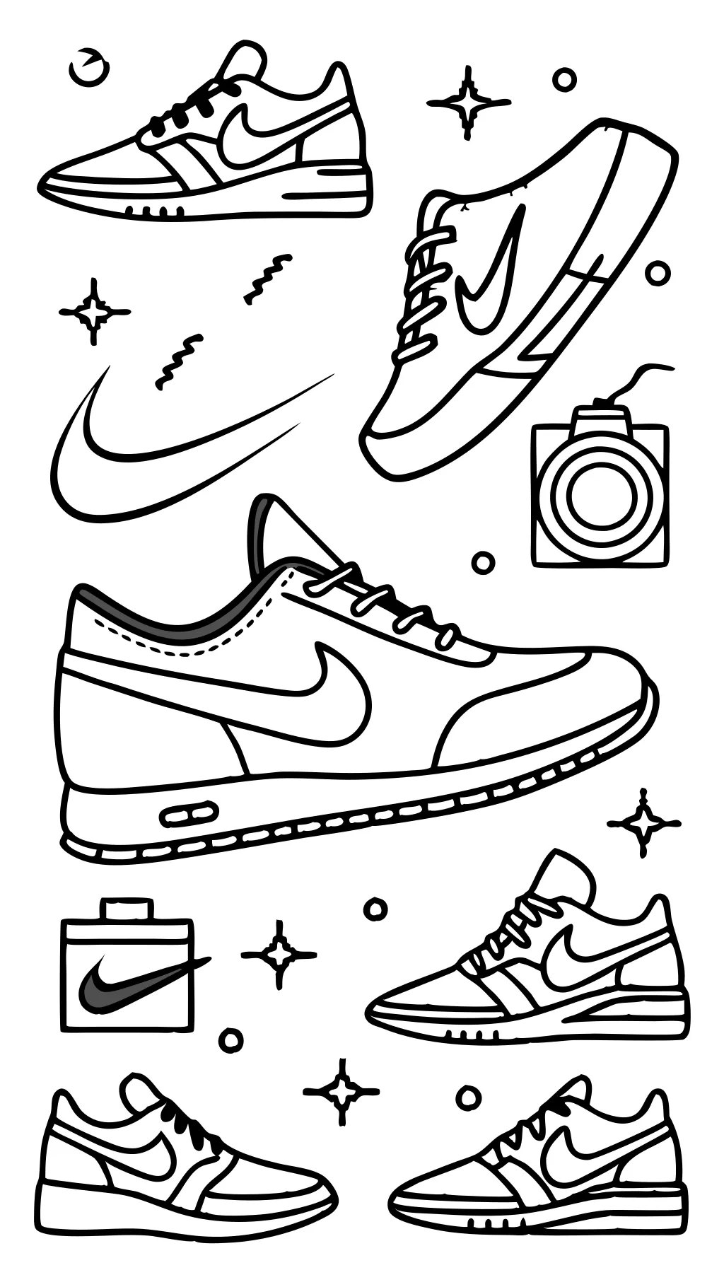 Páginas para colorear de Nike Shoes